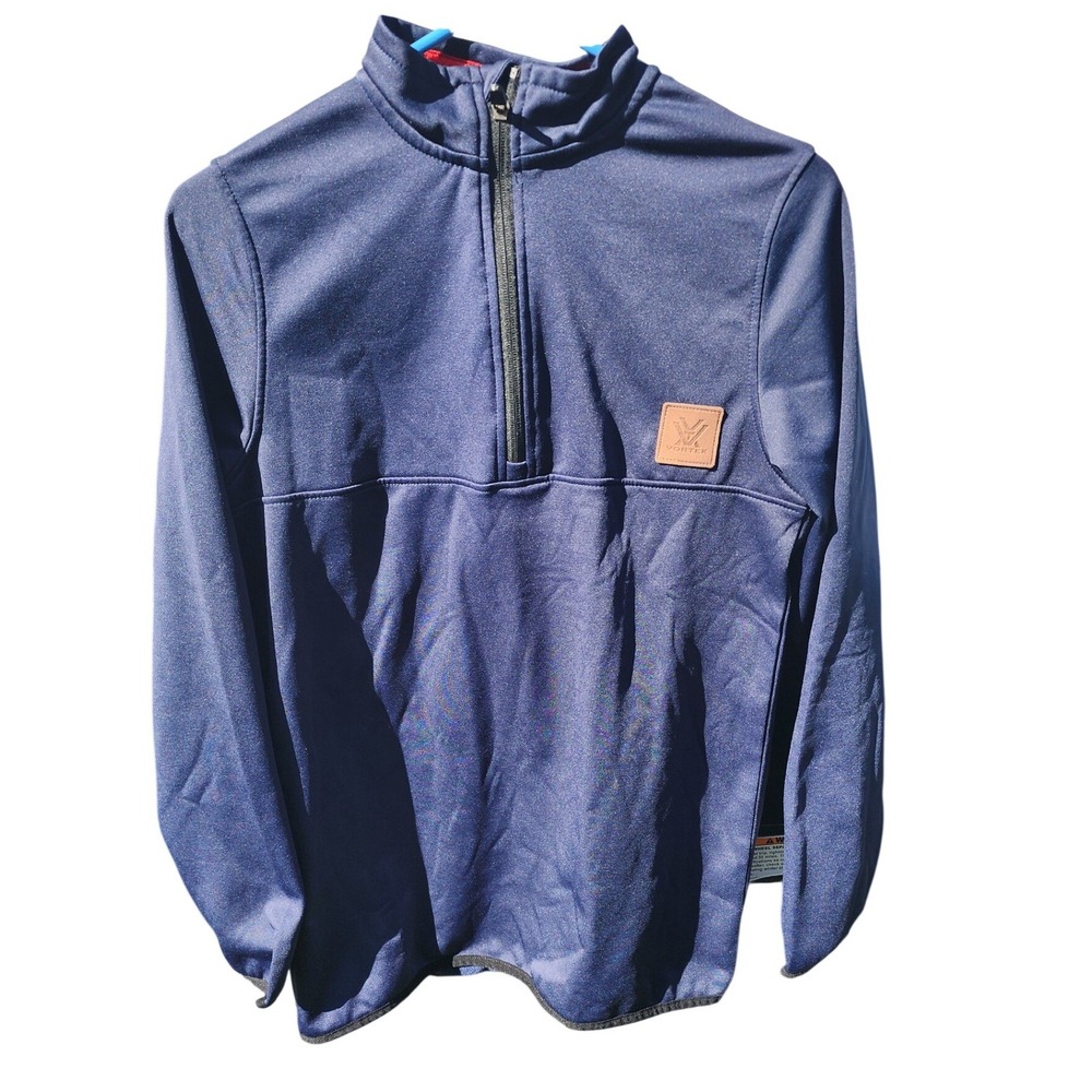 Vortex Force of Optics Mens Small Navy Blue Quarter Zip Pullover Performance Top